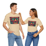 Neon Aztec Mask God Illustration Unisex T-Shirt