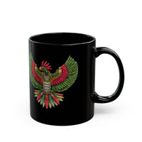 Pixel Art Quetzalcoatl Retro Boss Style Black Mug