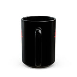 Aztec Warrior Head Illustration Black Mug