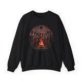Sacred Fire Tribal Ceremony Glyph Style Unisex Sweatshirt