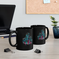 Maya Pyramid Graffiti Vibes Black Mug