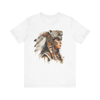 Aztec Jaguar Warrior Woman Watercolor Unisex T-Shirt