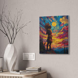 Sunrise Spirit of the Aztec Warrior Canvas