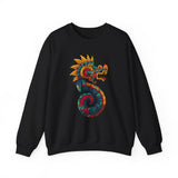 Aztec Serpent God Quetzalcoatl Modern Tribal Style Unisex Sweatshirt