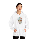 Neon Circuit Aztec Skull Cartoon Style Unisex Hoodie