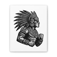 Aztec Warrior Mesoamerican Art Canvas