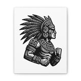 Aztec Warrior Mesoamerican Art Canvas