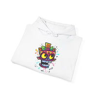 Cyber Aztec Skull Cartoon Style Unisex Hoodie