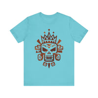 Ah Puch Mayan Skull Crown Glyph Style Unisex T-Shirt