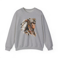 Aztec Jaguar Warrior Woman Watercolor Unisex Sweatshirt