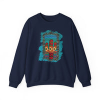 Glitter Serape Cactus on Leopard Burst Illustration Unisex Sweatshirt