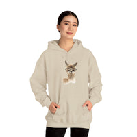 Cute Alpaca With Glasses Watercolor Illustration Unisex Hoodie