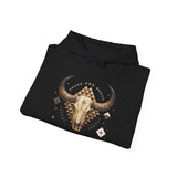 Western Longhorn Cosmic Totem Illustration Unisex Hoodie