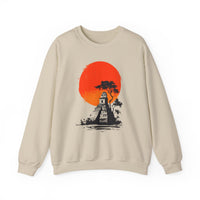 Tikal Sunset Temple Minimalist Art Unisex Sweatshirt