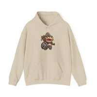 Chibi Mayan Jaguar Warrior Cartoon Style Unisex Hoodie