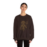 Warrior Shaman Tribal Glyph Gold Line Unisex Sweatshirt