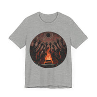 Sacred Fire Tribal Ceremony Glyph Style Unisex T-Shirt