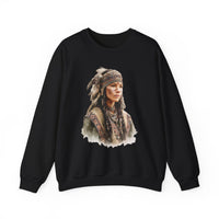 Inca Warrior Woman with Feathered Headdress Watercolor Unisex Sweatshirt