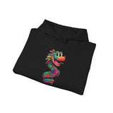 Cartoon Quetzalcoatl Cyber Serpent Unisex Hoodie
