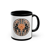Sun Worshippers Inca Glyph Layout Black Mug