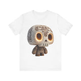 Glow-Eyed Aztec Skull Chibi Unisex T-Shirt