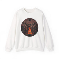 Sacred Fire Tribal Ceremony Glyph Style Unisex Sweatshirt