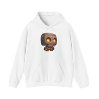 Glow-Eyed Tribal Stone Skull Unisex Hoodie