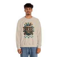 Tlaloc Ancient Rain Mask Glyph Unisex Sweatshirt