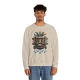 Tlaloc Ancient Rain Mask Glyph Unisex Sweatshirt