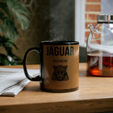 Aztec Jaguar Warrior Emblem Black Mug