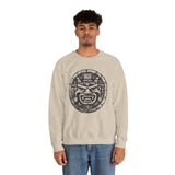 Mayan Jaguar Deity Woodcut Style Unisex Sweatshirt
