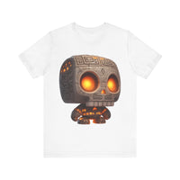 Glow-Eyed Tribal Stone Skull Unisex T-Shirt