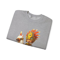 Cute Chibi Inca Warrior and Llama Cartoon Unisex Sweatshirt
