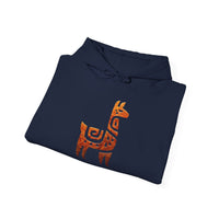 Inca Llama Rock Carving Style Unisex Hoodie