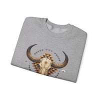 Western Longhorn Cosmic Totem Illustration Unisex Sweatshirt
