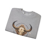 Western Longhorn Cosmic Totem Illustration Unisex Sweatshirt