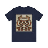 Twin Tribal Harmony Glyph Symmetrical Design Unisex T-Shirt