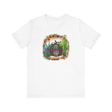 Leopard Aztec Pumpkin & Cactus Vibes Illustration Unisex T-Shirt