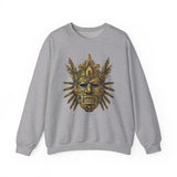 Aztec Golden Feather Headdress Mask Unisex Sweatshirt