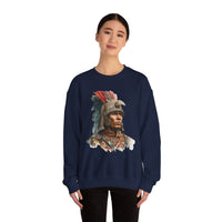 Inca Warrior Watercolor Art and Tribal Pattern Unisex Sweatshirt