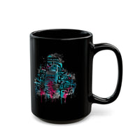 Maya Pyramid Graffiti Vibes Black Mug