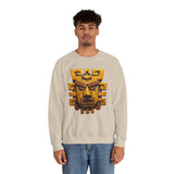 Ancient Andean Warrior Mask Golden Glyph Style Unisex Sweatshirt