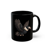 Chibi Inca Condor Cartoon Style Black Mug