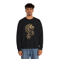 Quetzalcoatl Spiral Serpent Tribal Glyph Unisex Sweatshirt