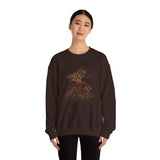 Tribal Volcano with Smoke Spirals Glyph Style Unisex Sweatshirt