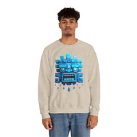 Tlaloc Rain God Blue Mask Glyph Style Unisex Sweatshirt