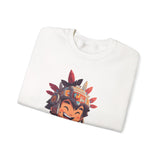 Chibi Aztec Warrior with Jaguar Cub Cartoon History Unisex Sweatshirt