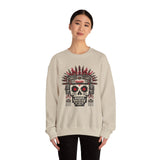 Pixel Art Aztec Skull Totem Unisex Sweatshirt