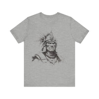 Inca Warrior Line Art Tribal Design Unisex T-Shirt