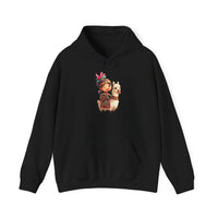 Playful Inca Girl and Llama Cartoon Unisex Hoodie